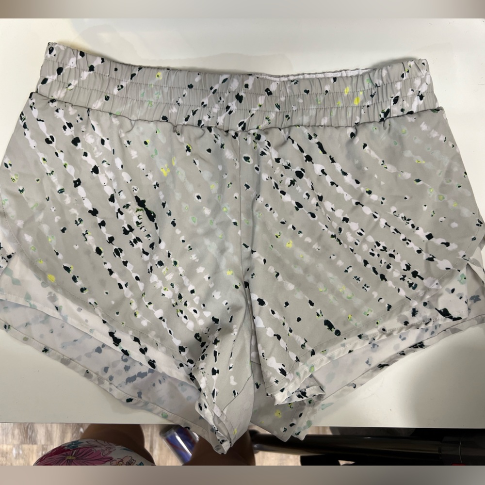 Fabletics running shorts with compression lining